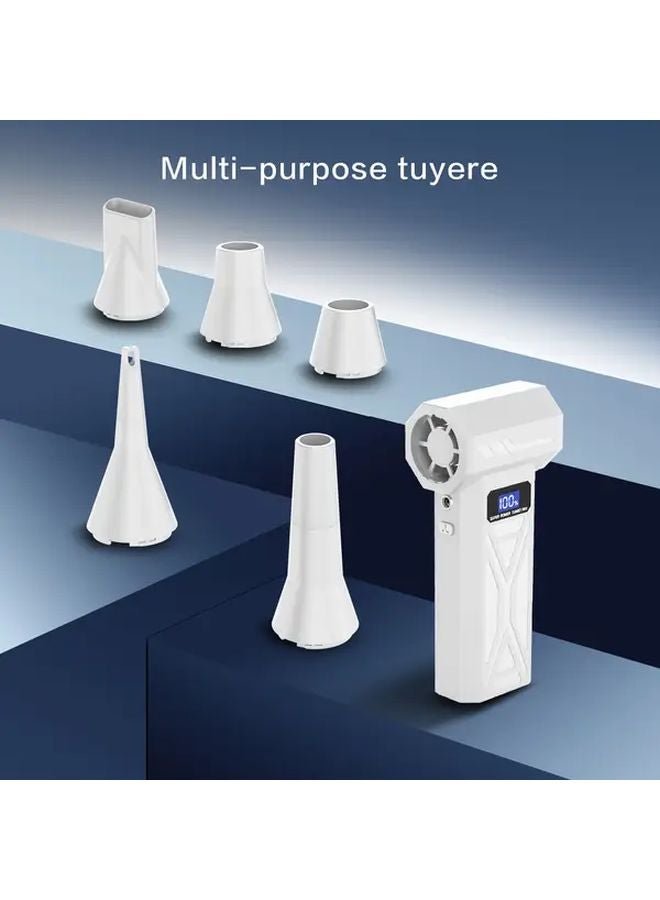 White Super Turbo Fan 130000 RPM Brushless Motor With 5 Nozzles For Car Home Computer Cooling - Image 5